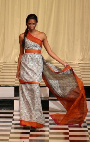evening wear Malati's evening gown design.