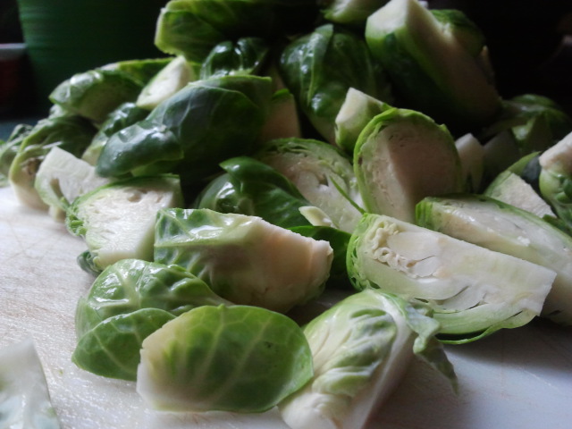 clean the brussel sprouts.