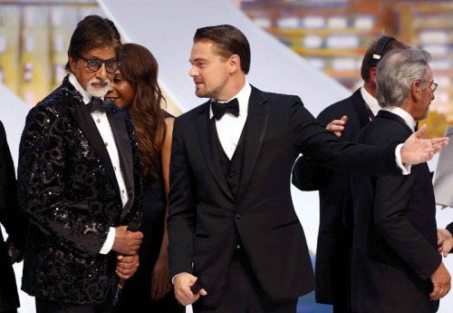 Amitabh Bachchan with Leonardo Di Caprio. Source: Indian Express