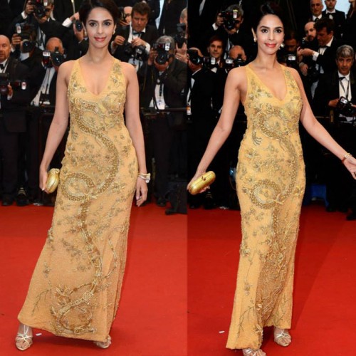 Bollywood beauty Mallika Sherawat was also spotted at the 66th Cannes Film Festival on Day 1. Mallika was seen in a gold beaded Pucci gown at The Great Gatsby premiere. - See more at: http://static.indianexpress.com/pic/uploadedImages/bigImages/B_Id_386109_mallika-sherawat-cannes.jpg