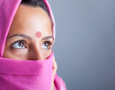 Closeup portrait of a beautiful young indian woman