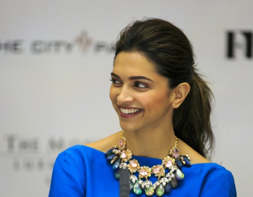 Deepika Padukone attends a Press Conference for 'Happy New Year' at Montcalm Marble Arch on October 5, 2014 in London, England. (Photo by John Phillips/Getty Images)