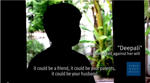 Screenshot from "Women Institutionalized Against their Will in India," by the Human Rights Watch group