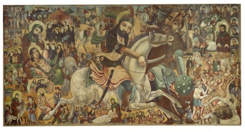 the painting commemorating the martyrodom of imam husayn