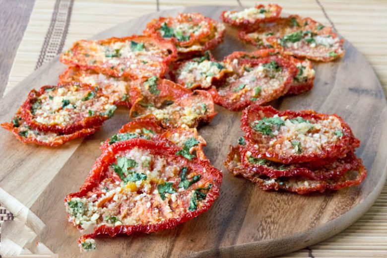 Get snacking on these Parmesan Tomato Crisps