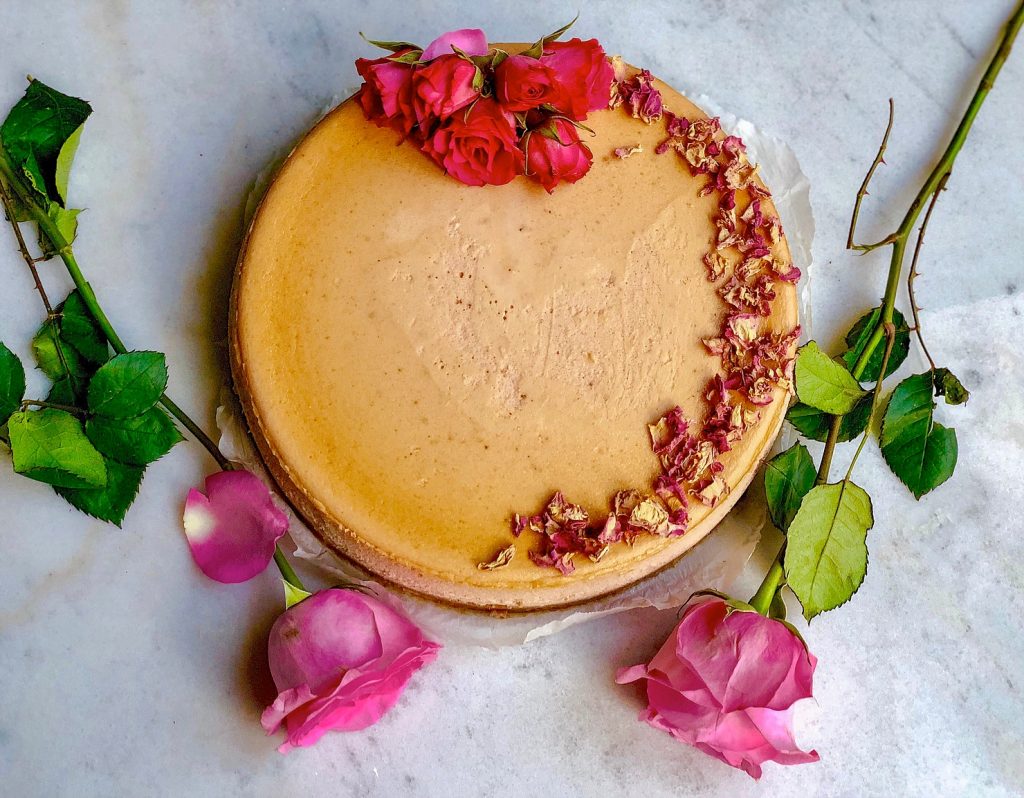 A Valentine's Day Treat: Rose Chai Cheesecake