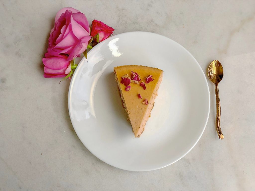 A Valentine's Day Treat: Rose Chai Cheesecake