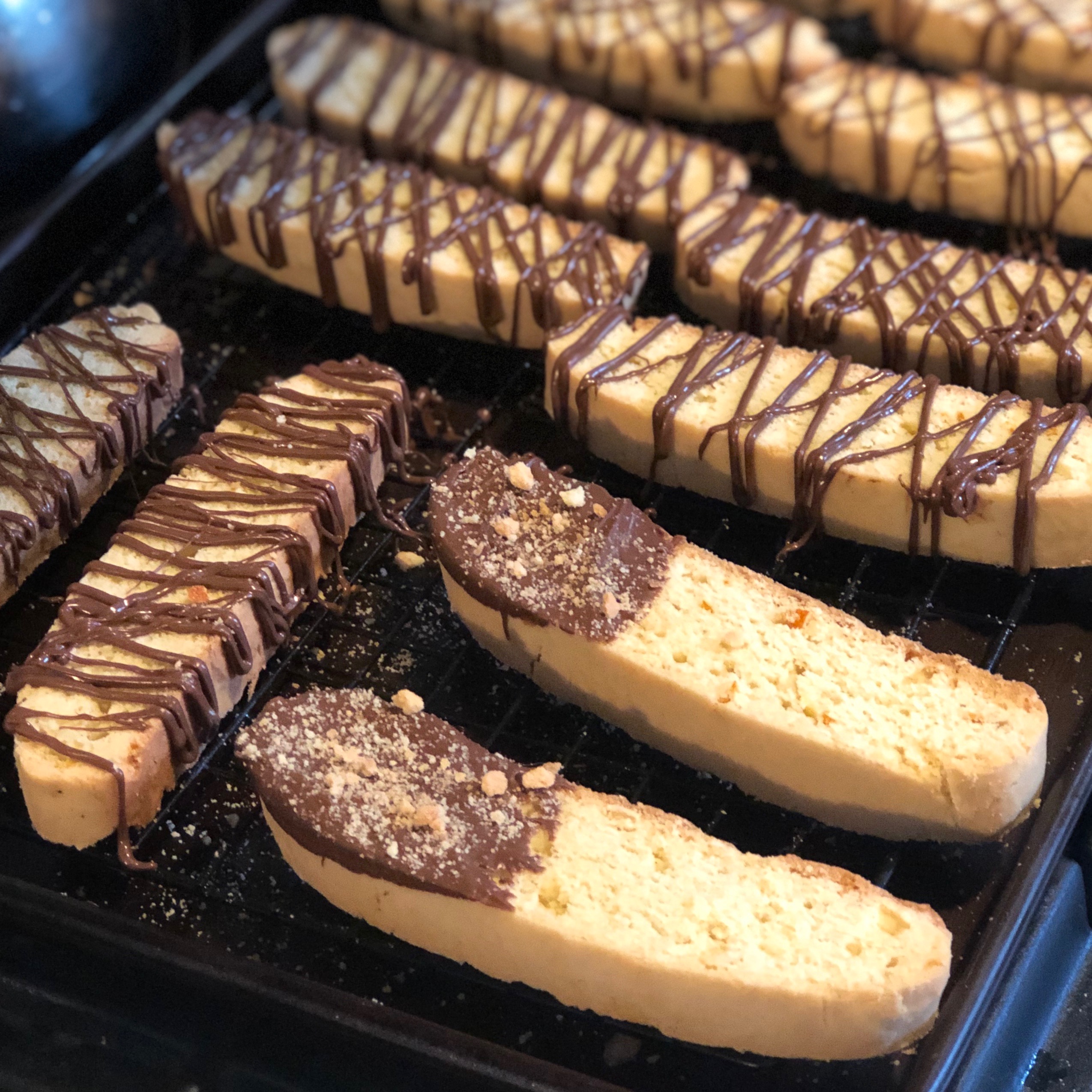 A Mother’s Day Treat: Citrus Rose Biscotti with Orange Nutella Drizzle