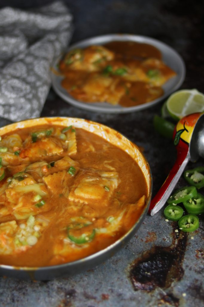 A Fusion Favorite: Creamy Enchilada Ravioli