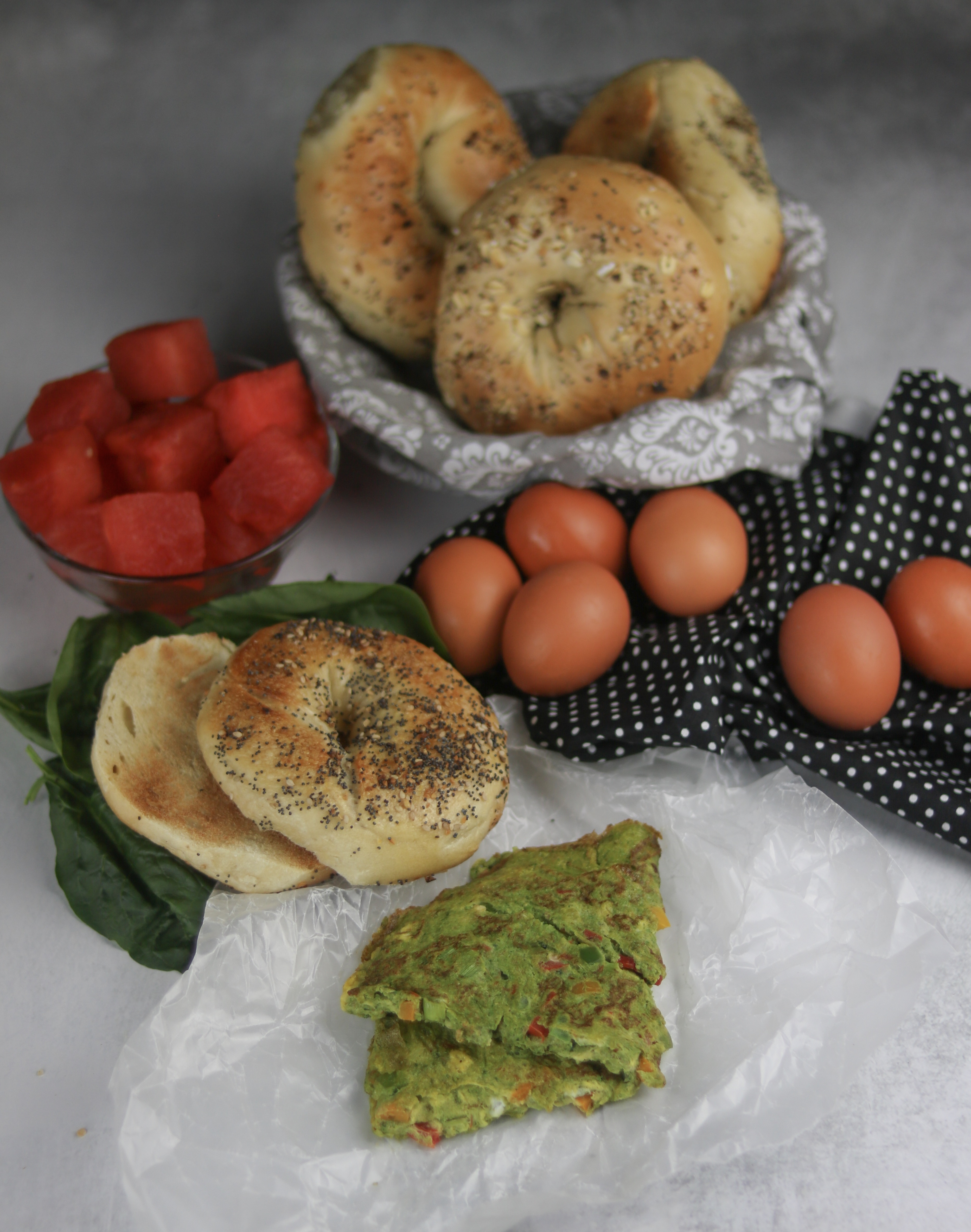 Breakfast is Served: Green Eggs & Cheese Breakfast Bagel