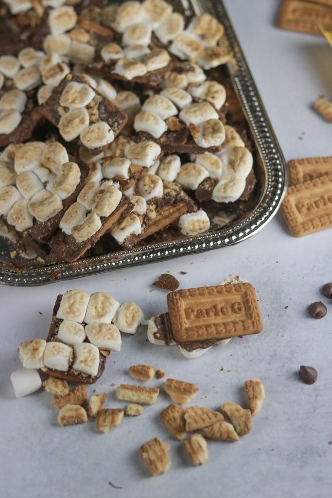 Open Faced Parle G S'mores