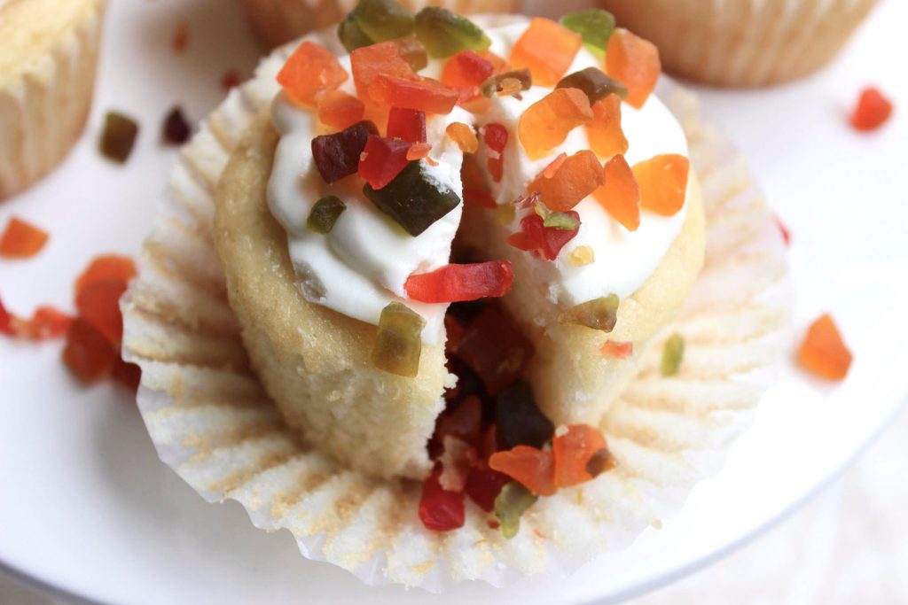 Tutti Frutti Tres Leches Cupcakes