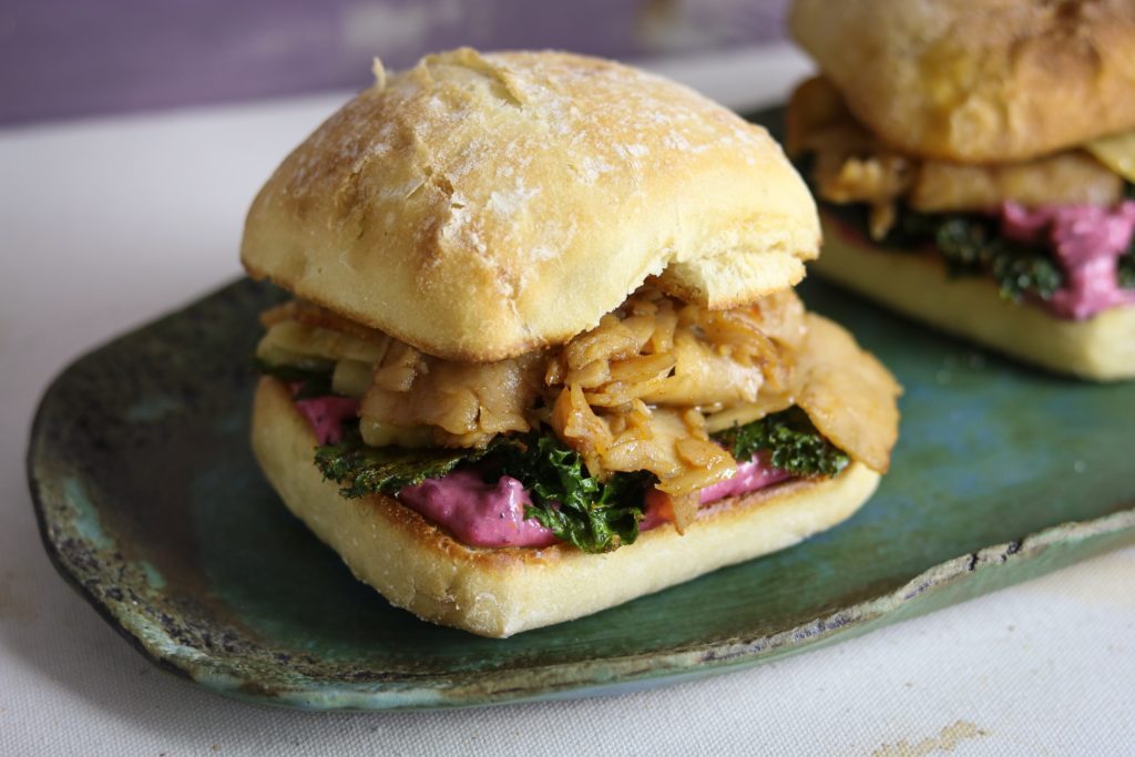 Leftover Special- Thanksgiving Turkey Sandwich with Cranberry Aioli & Kale Chips 