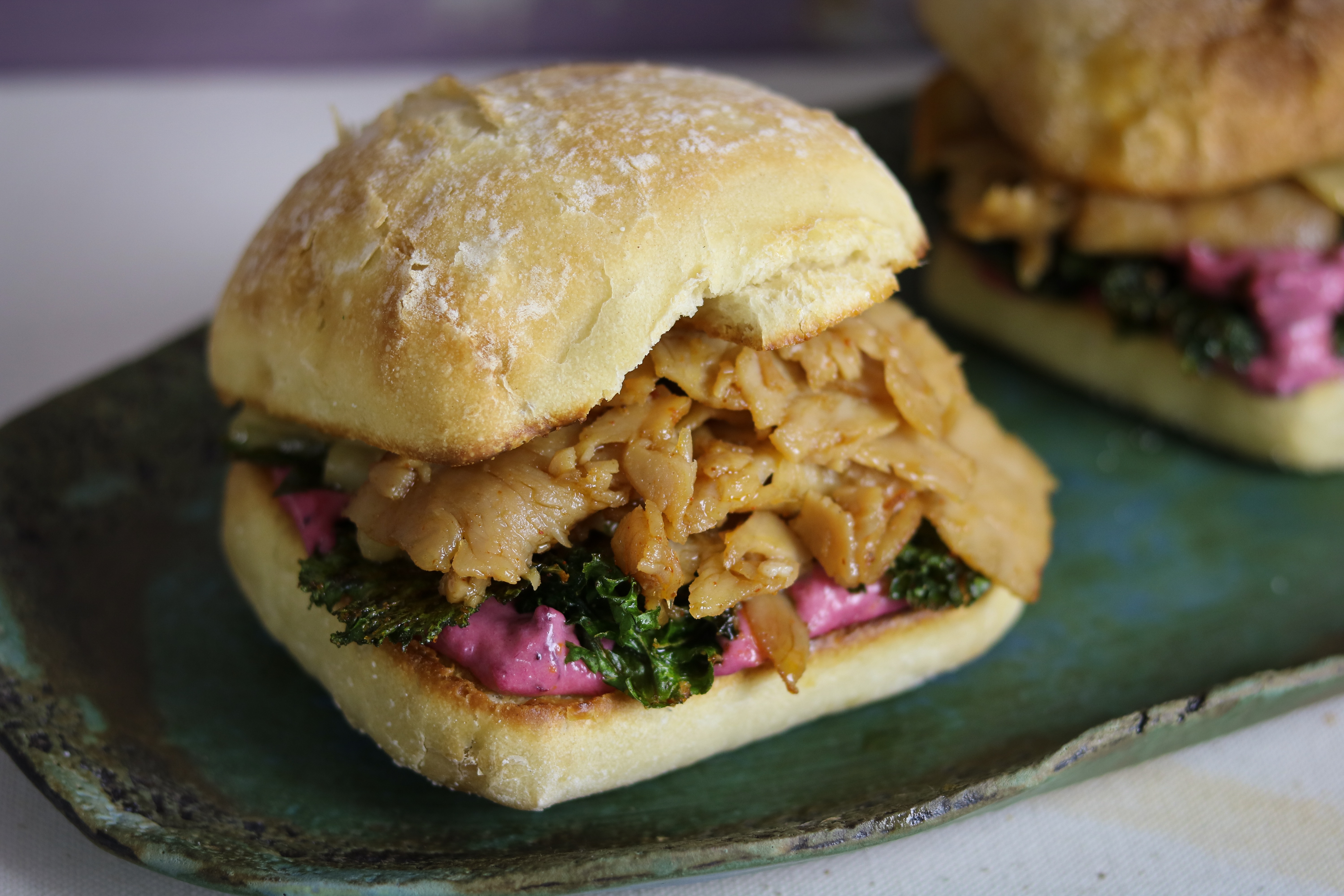Leftover Special- Thanksgiving Turkey Sandwich with Cranberry Aioli & Kale Chips