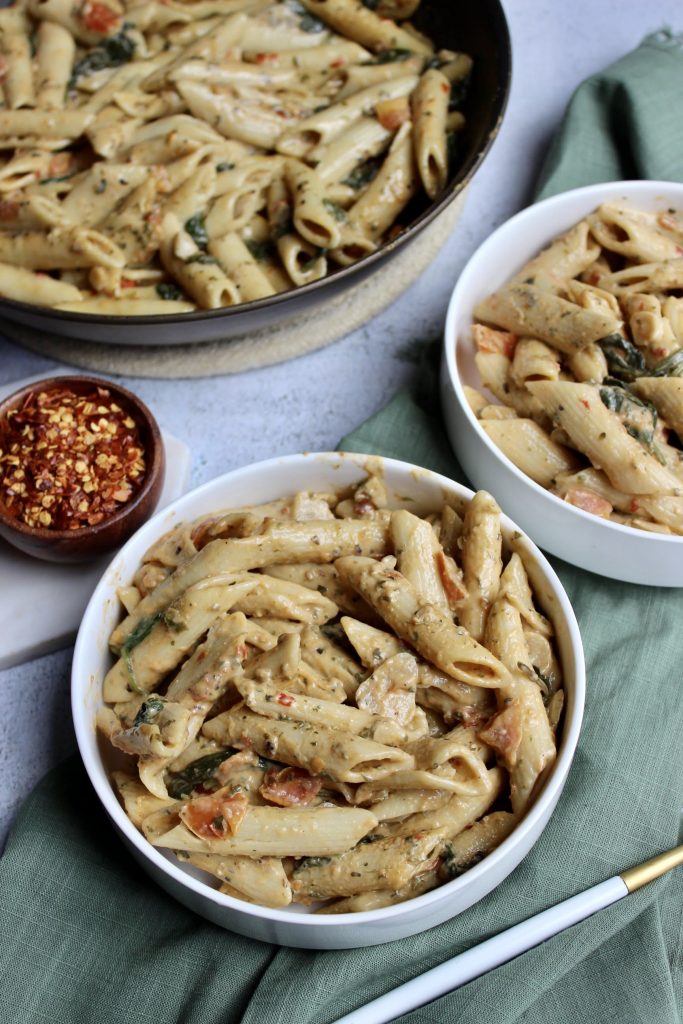 Date Night Pasta: Creamy Tomato & Spinach Penne