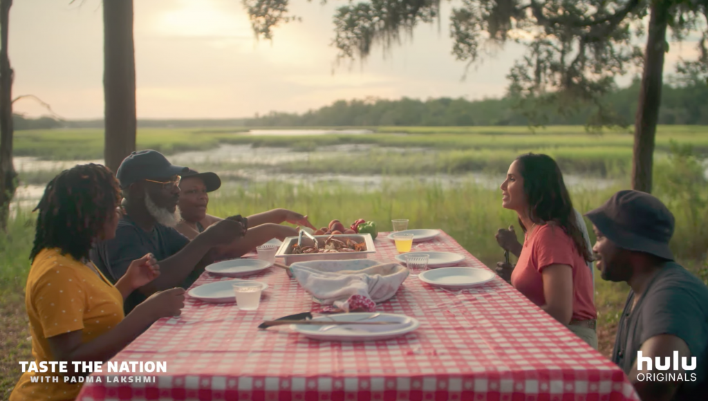 Padma with Gullah Geechee in Taste the Nation Still