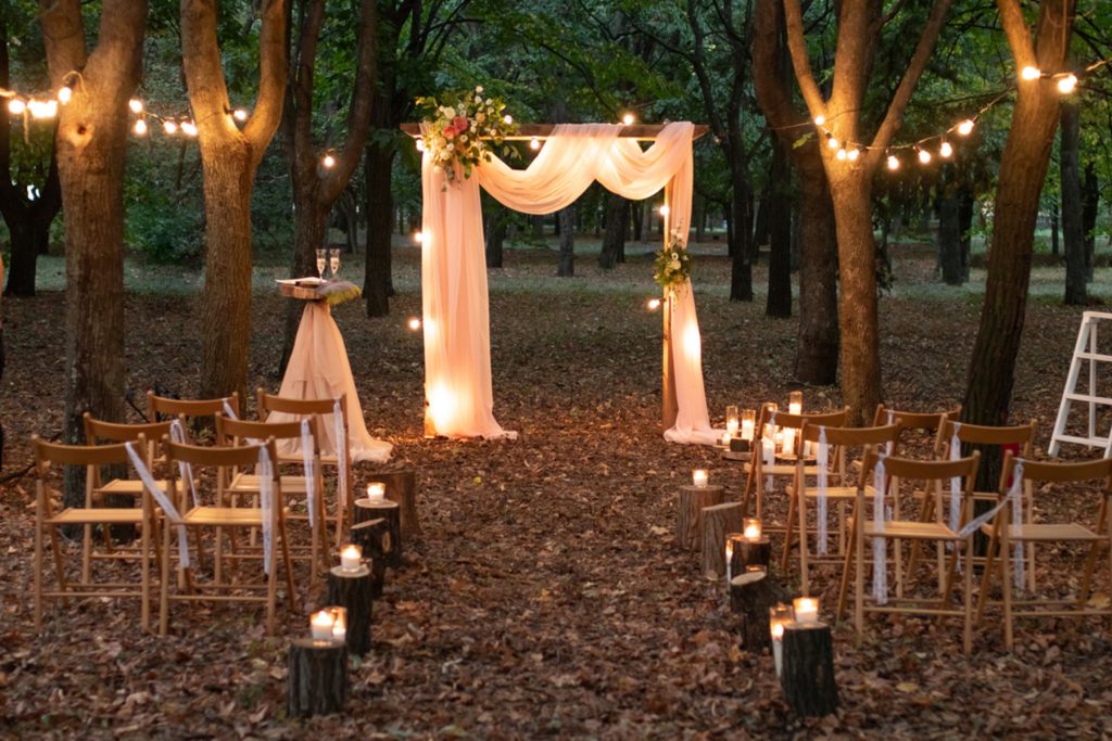 an outdoor wedding venue