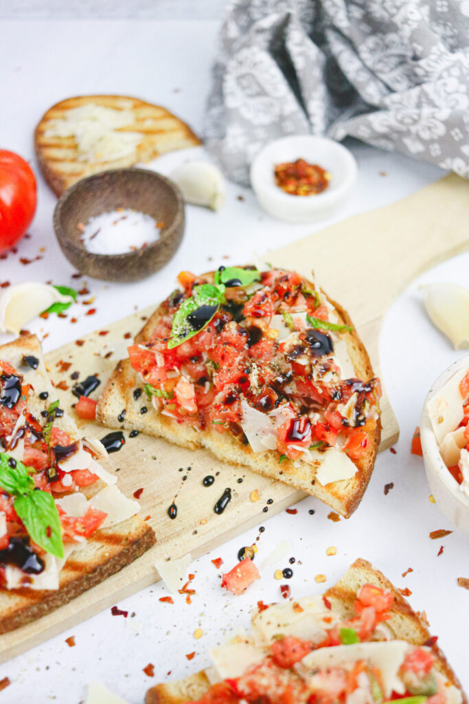 Parmesan Bruschetta and Balsamic Glaze : A Cozy Holiday Appetizer