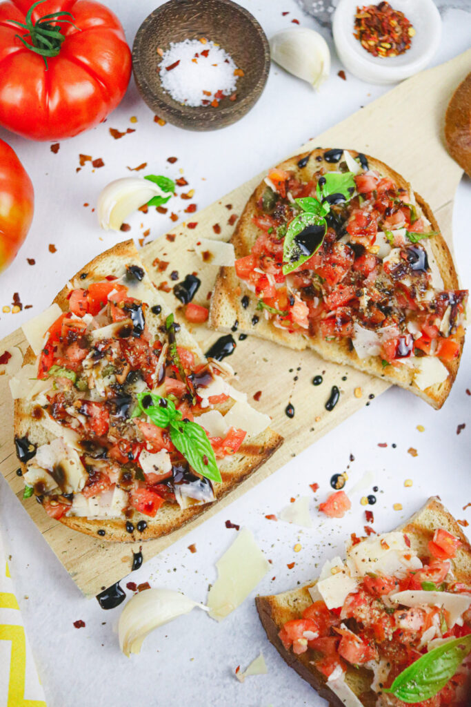 Parmesan Bruschetta and Balsamic Glaze : A Cozy Holiday Appetizer