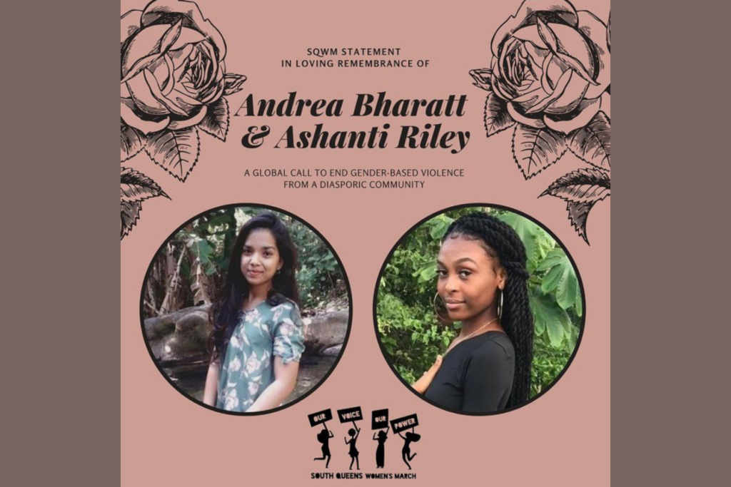south queens womens march remember Andrea Bharatt & Ashanti Riley